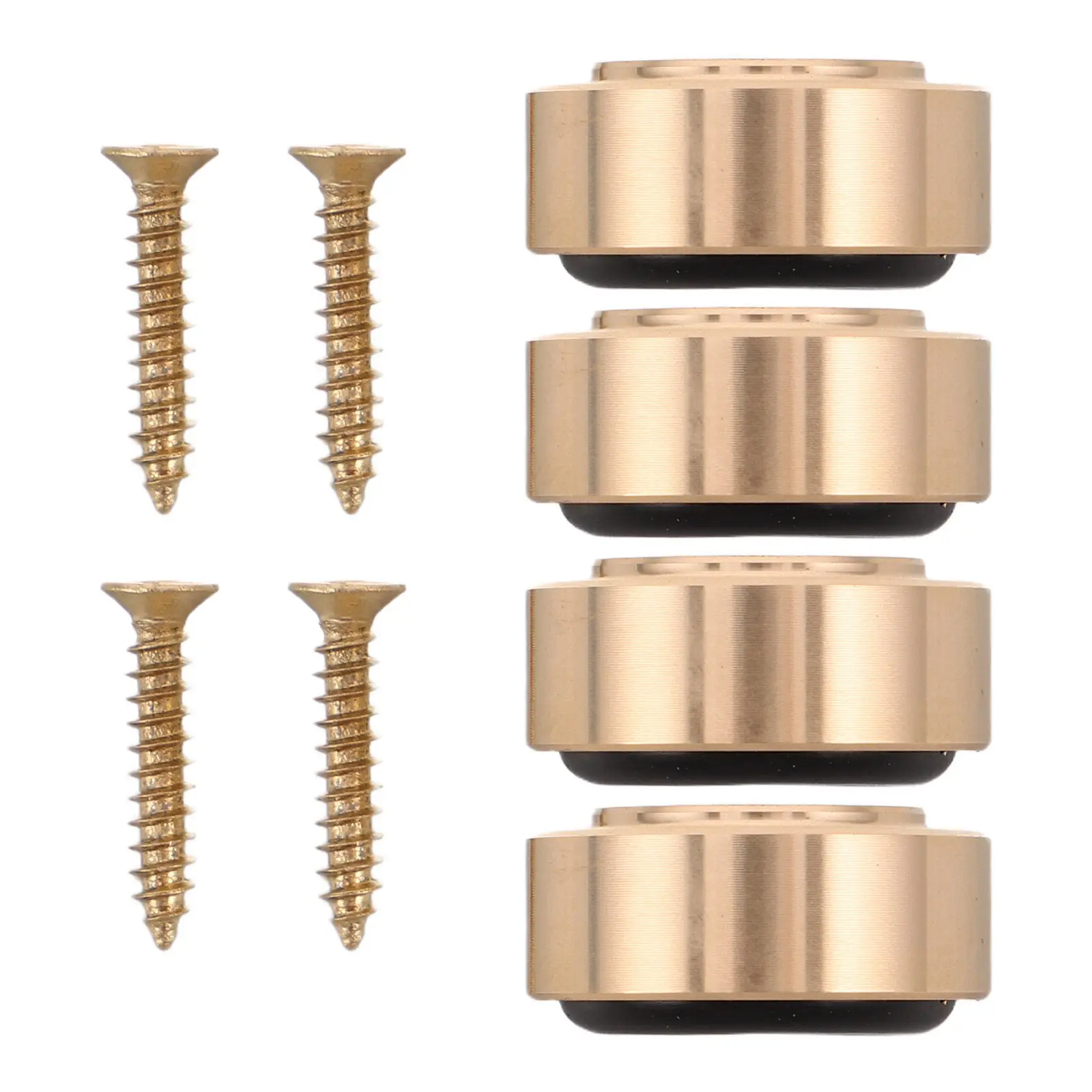 4Pcs Brass Cutting Board Feet Vintage Metal Legs Screw-on Nonslip Pads for Wood Bamboo Chopping Board Countertop Support Riser
