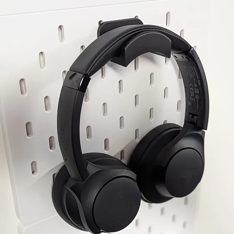 1 Stück geeignet für Ikea Skadis Kopfhörer-Aufhänger, multifunktionaler Kunststoff-Headset-Display-Ständer, unverzichtbarer Desktop-Organizer – Detail 5