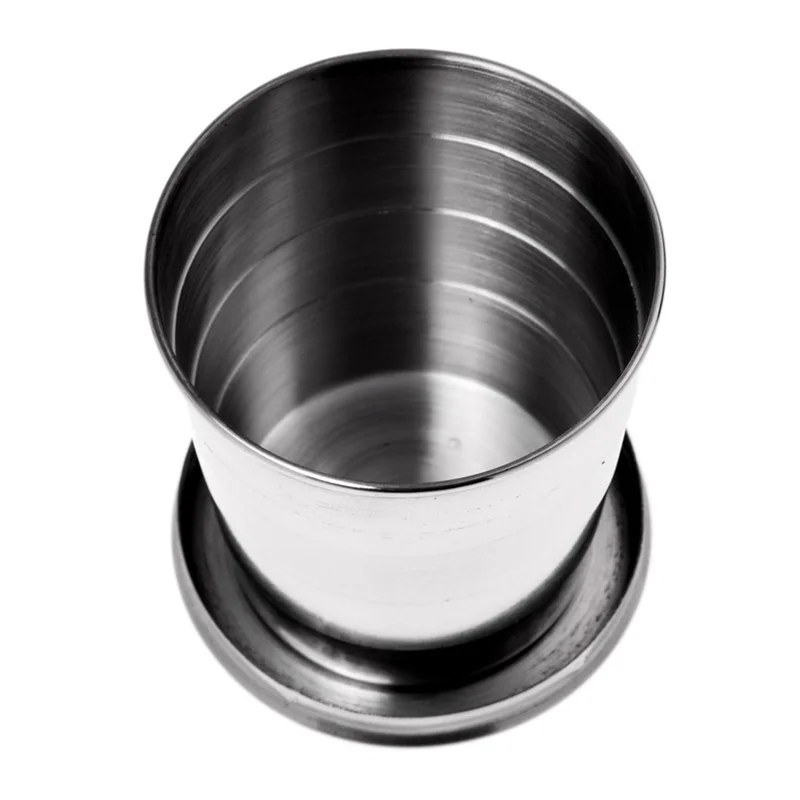 

ABWR-3X Складная чашка Телескопическая чашка Выдвижная чашка Спортивный туризм Кемпинг 240 мл Брелок