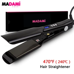 Hair Straightener Titanium Plate Straightening Iron Keratin Treatment Flat Irons 470℉ MCH Fast Heating High Temperature Styler