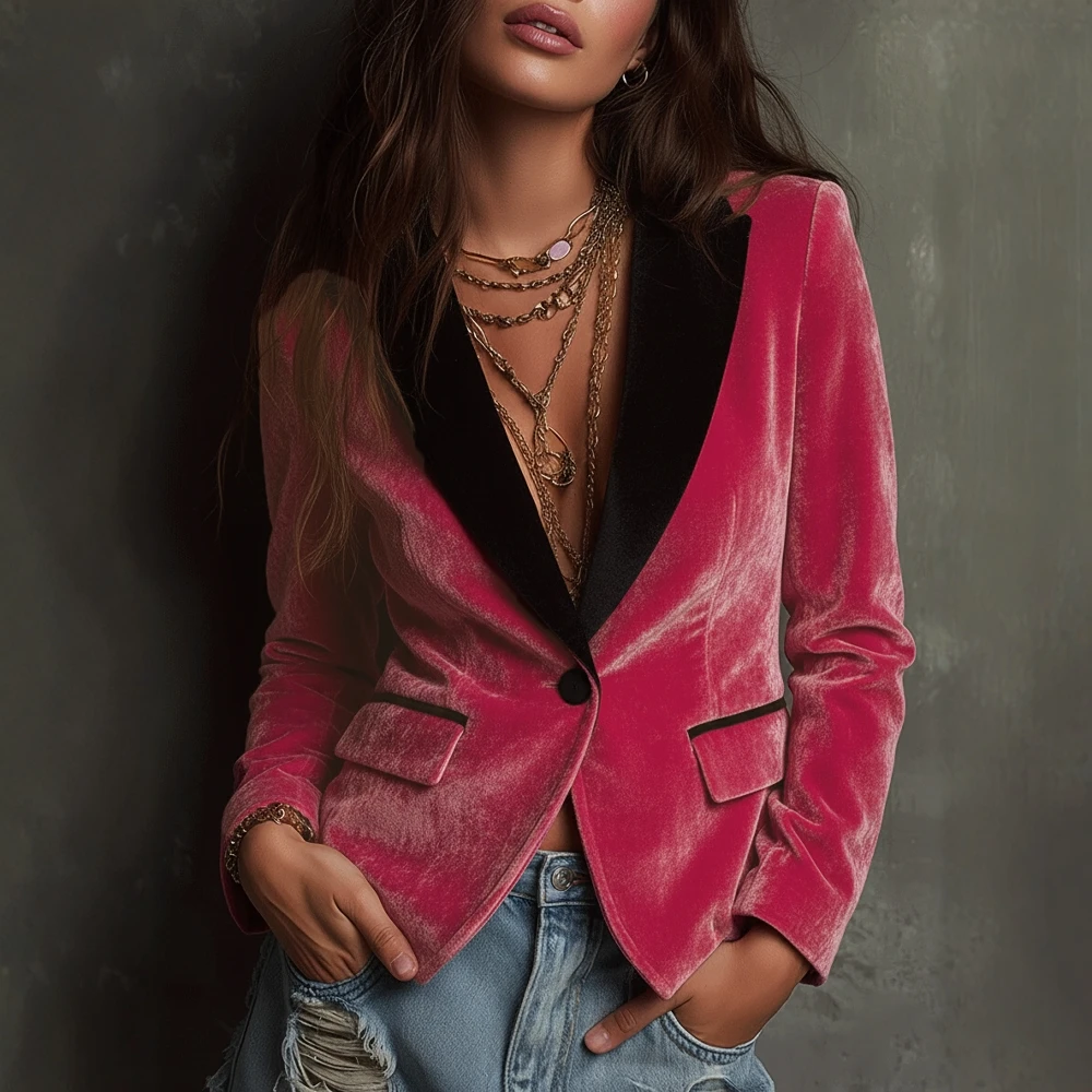 

Женский повседневный костюм на осень-зиму с длинными рукавами и прямыми манжетами, модная форма доски, декоративные детали