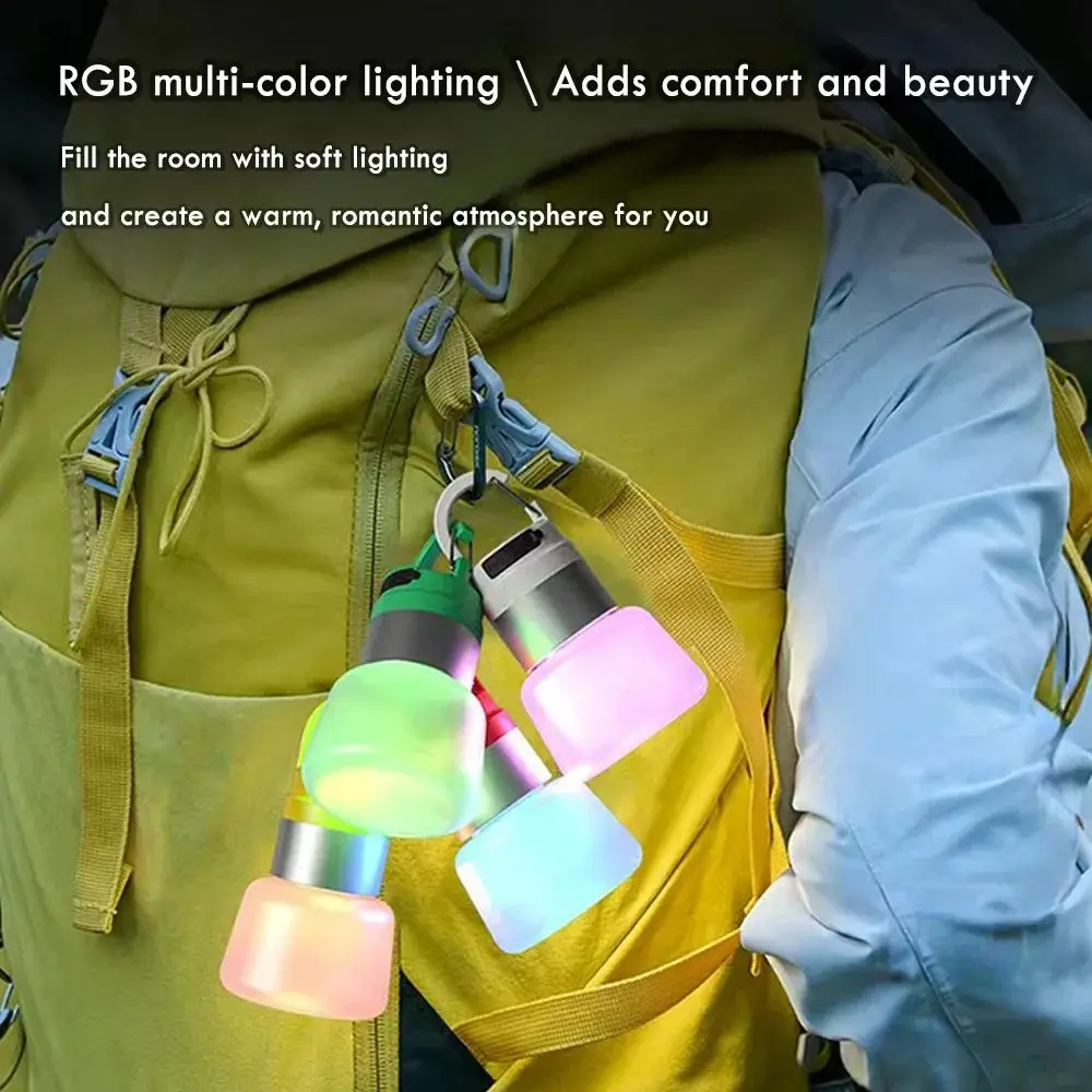 ضوء LED فانوس التخييم المحمول USB المحمولة المحمولة تصميم زجاجة ماء ضوء تدفق الضوء مقاوم للماء