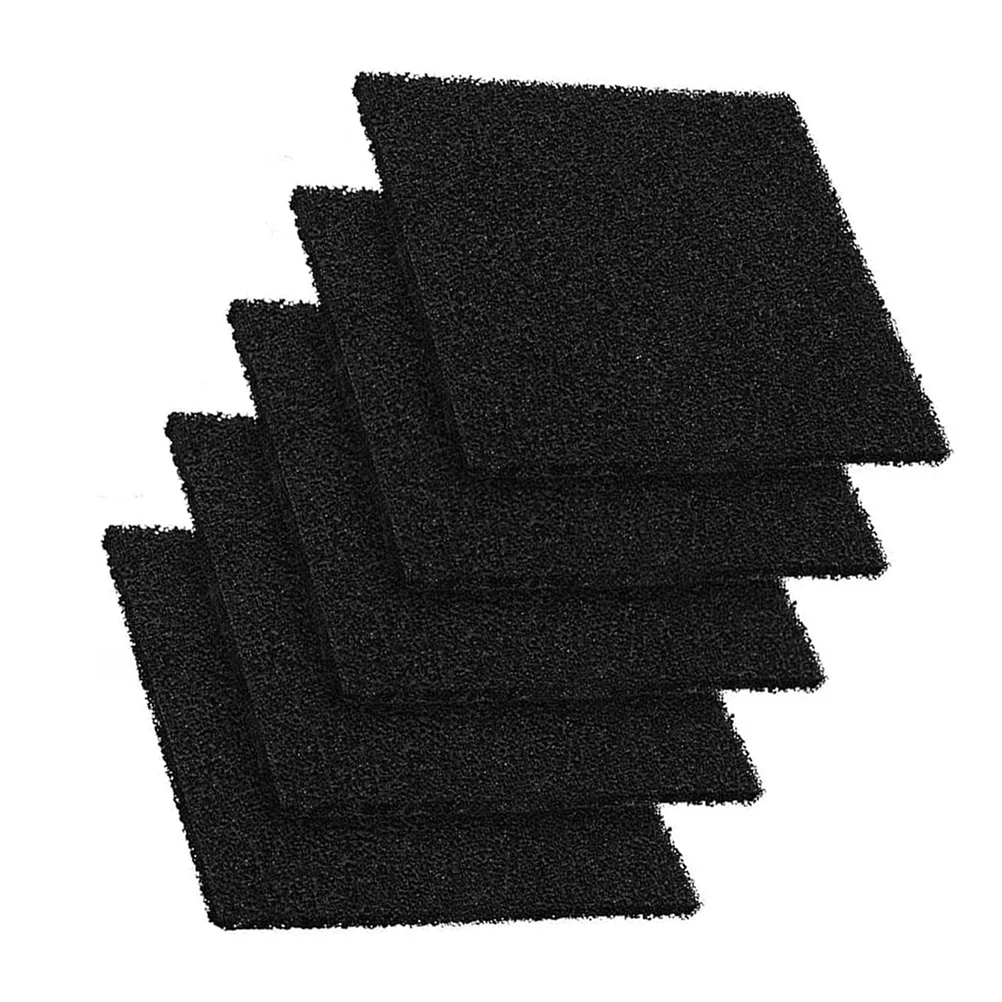 6 Pcs Trash Can Filter Carbon Replacement Garbage Cans Compost Bin Kitchen Black Charcoal Filters Sponges