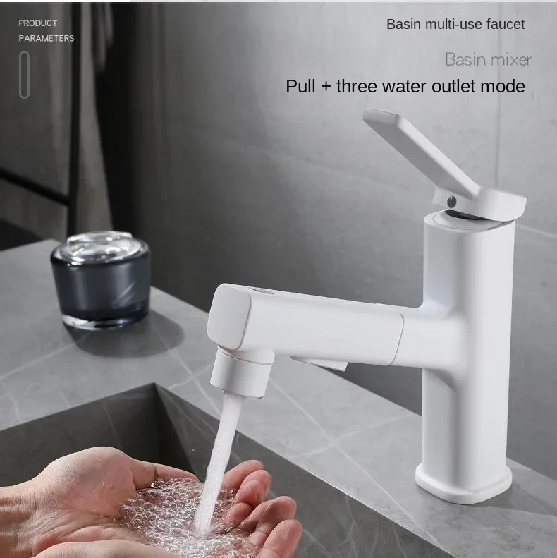 All copper body water pump faucet hot and cold bathroom washbasin hand wash gargle table faucet