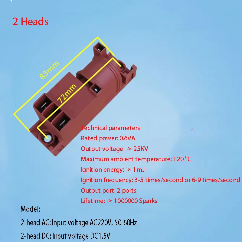 Imagem -02 - Seguro Eficiente Pulso Igniter para Fogão a Gás Fogão Forno Europeu Ignição Terminal Quatro Tomadas Conexões ac 220v dc 1.5v