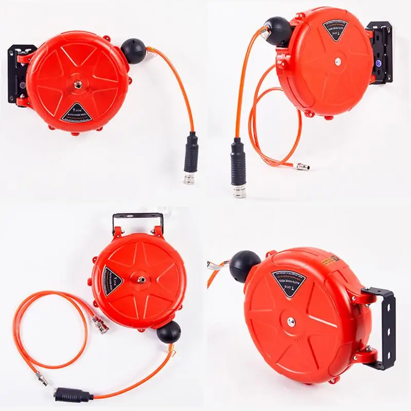 Automatic Rewind Retractable Air Hose Reel 10m Wall Mounted Air Hose Tool With Swivel Bracket Air Compressor Supplies