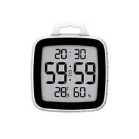 LCD Screen Waterproof Digital Clocks Wall Clock Temperature Humidity With Bathroom Time Shower Countdown Meter Timer Flip Hook