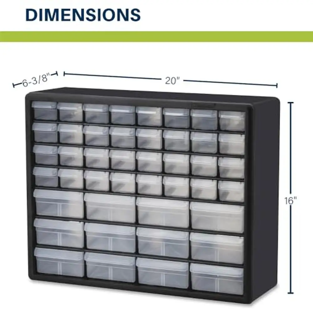 Plastic Storage Cabinet for Garage Organization, Lego Teacher Toolbox, Organizador de maquiagem, Artesanato de sala de aula, Casa, 44 gavetas, 20 polegadas