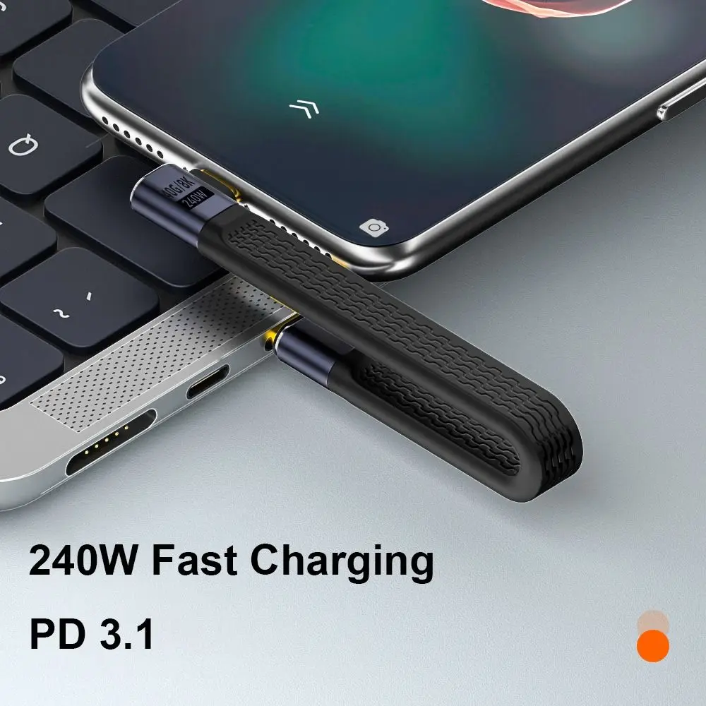 USB4 USB C to Type C Data Cable 8K 60HZ PD 240W Fast Charging 40Gbps Flexible E-Marker Chip for Laptop Mobile Phone