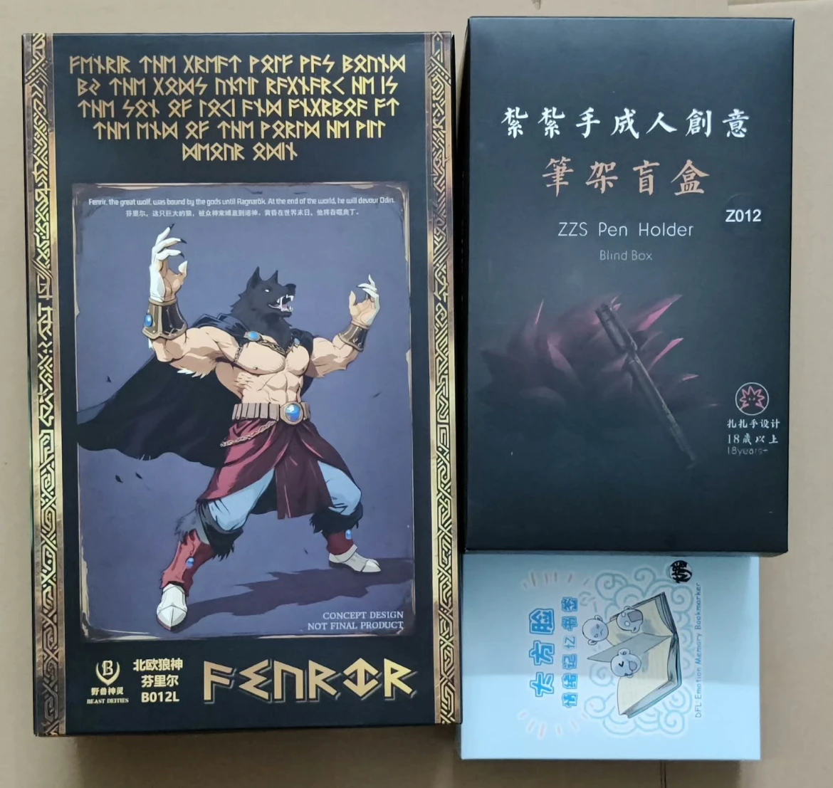 Original Kong Studio Beast Deities Bl010l B011l Bl012l Fenrir fuera del Control Warrior Anime figura colección modelo juguete regalos