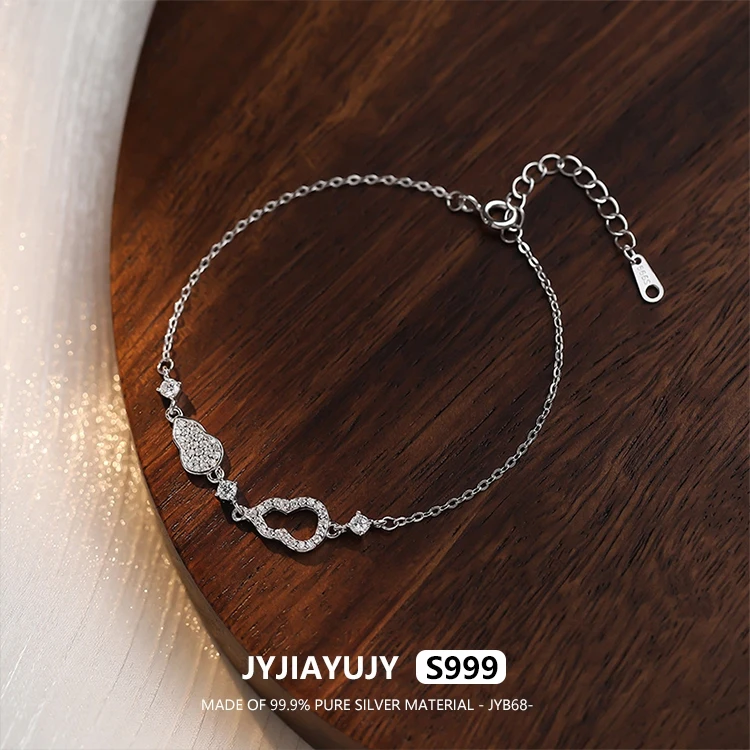 

JYJIAYUJY 100% цельный оригинальный браслет из тонкого серебра S999 в наличии Calabash модные ювелирные изделия подарок на каждый день JYB68