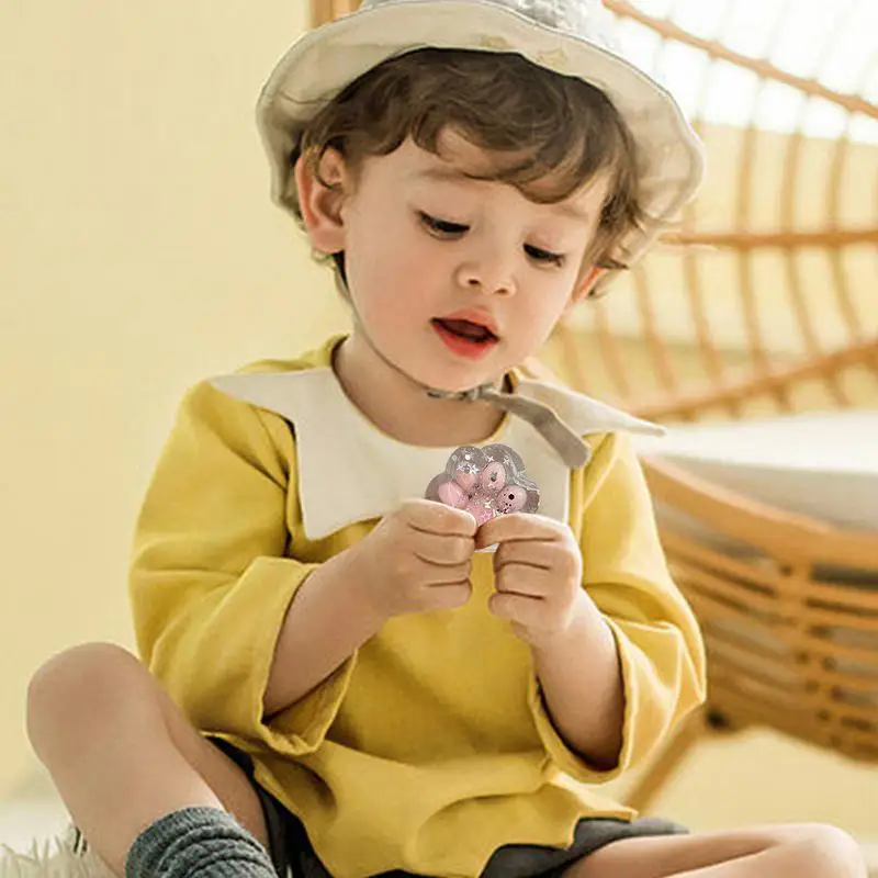 2PCS Zampa di Gatto Pizzico Agitarsi Giocattolo Rimbalzo Lento Alleviare Lo Stress Giocattoli Cubo Trasparente Blingbling Spremere Giocattolo Regalo Per I Bambini