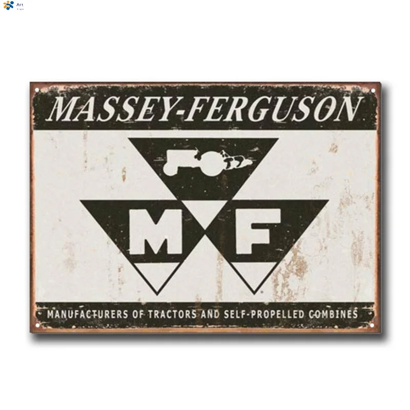 Retro Poster Massey Ferguson Tractors Tin Sign Metal Plaque Farm Bar Bistro Shop Wall Decoration Vintage Metal Plate 12*8 I sign