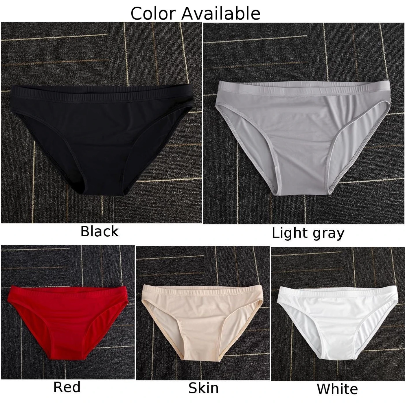 ملابس داخلية للرجال سراويل داخلية للارتداء اليومي من الحرير الجليدي M-2XL سراويل داخلية مثيرة ناعمة بلون واحد مريحة لجميع المواسم