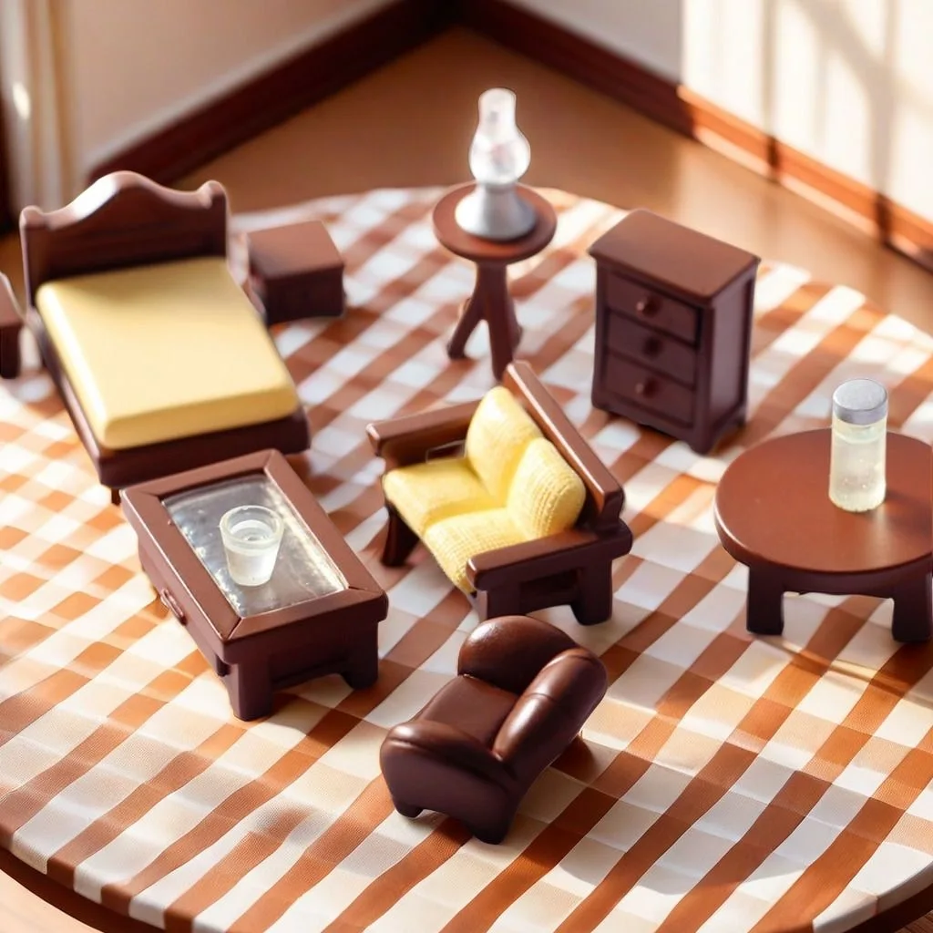 

1/12 Dollhouse Simulation Bedroom Furniture Model Dollhouse Living Room Decor Dolls House Miniature Furniture Accessories