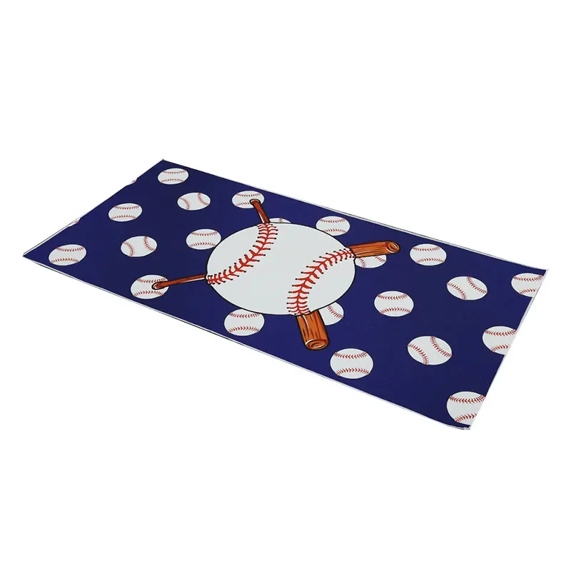 150*75cm Ultra fine fiber fabric bath towel with printed football, softball, baseball pattern, fashionable shawl bath towel