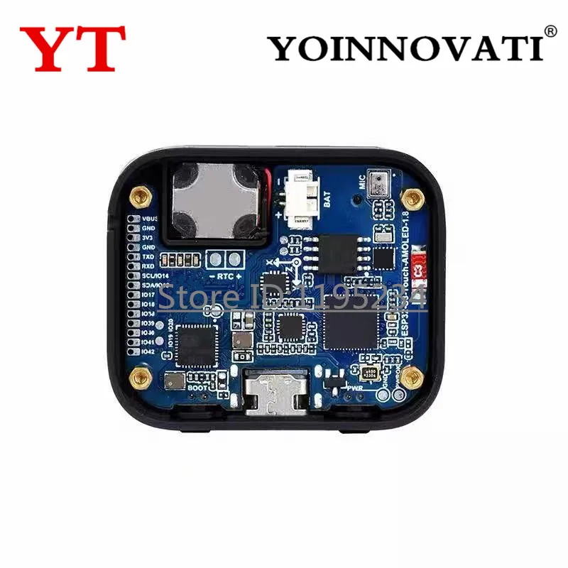 ESP32-S3 مجلس التنمية 1.8 بوصة AMOLED عرض شاشة تعمل باللمس QMI8658/MIC/الصوت LVGL AI صوت ساعة قابلة للبرمجة