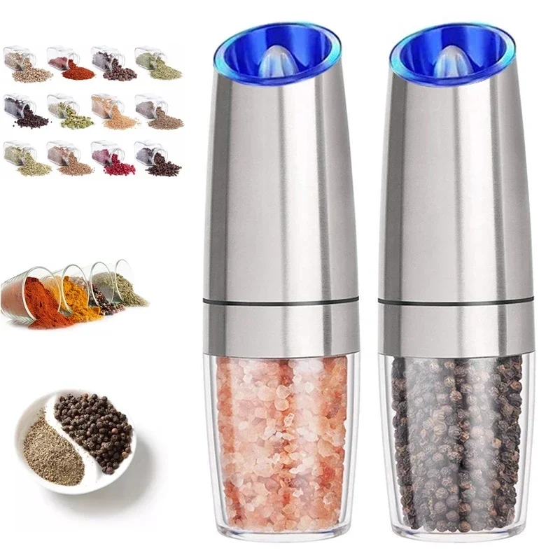 Electric Pepper Mill Herb Coffee Grinder,Automatic Gravity Induction,Salt Shaker,Grinders Machine,Herb Spice Pepper Mill Tools