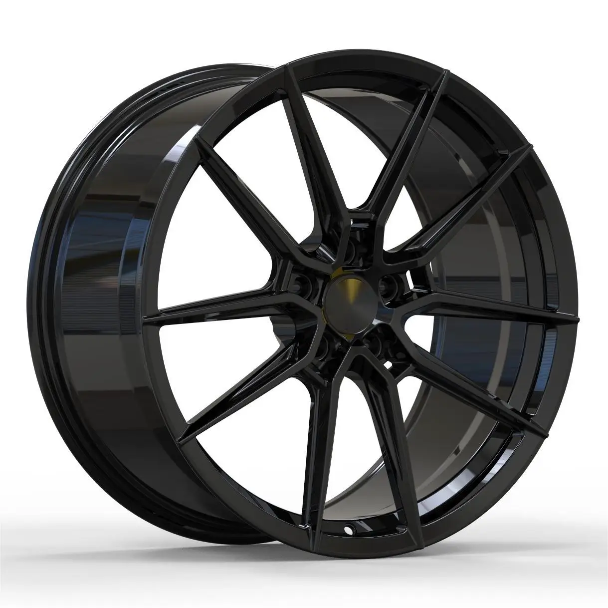 لون أسود غير لامع مزورة 15 16 17 18 19 بوصة 5 تكلم عجلات ألومنيوم مزورة