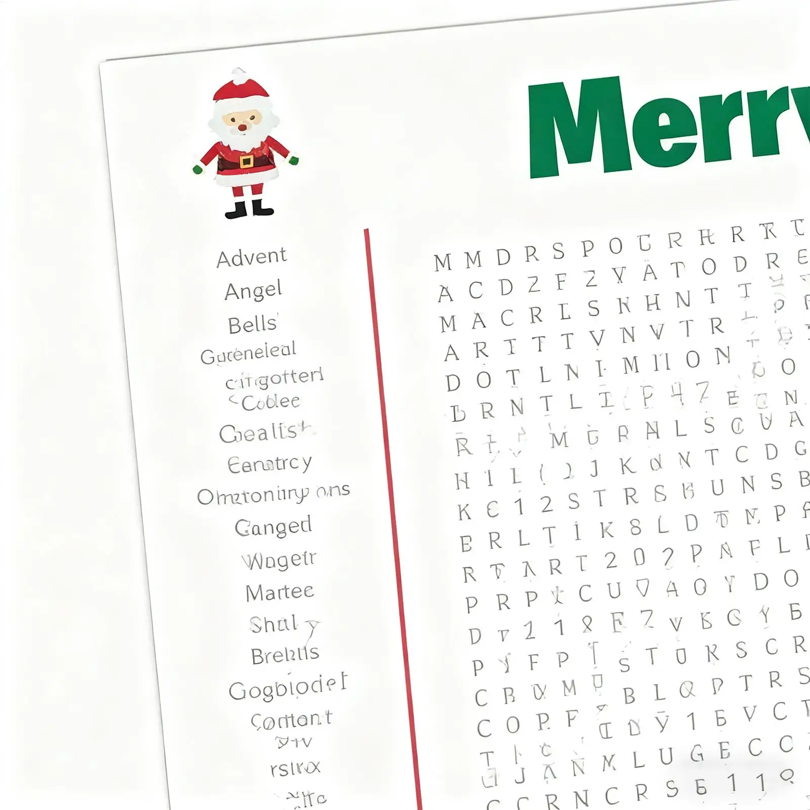 عيد الميلاد كلمة لغز ملصق 31x19 بوصة حفلة موسمية لعبة الأسرة التفاعلية ملصق حجم عيد الميلاد كلمة البحث لعبة #5