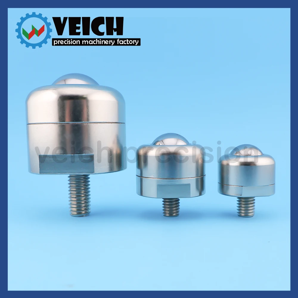 VCN335 Good Quality Casters Carbon Steel Conveyor Ball Rollers Thread in type Ball Transfer Bearing With Waste Discharge Hole
