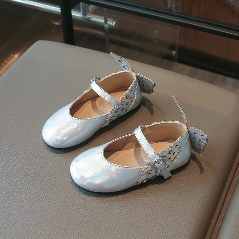 Picture 4: Girls Bowknot Mary Jane Shoes 2026 New Autumn Kids French Style Princess PU Leather Flats Soft Sole Dress Shoes Size 23-34