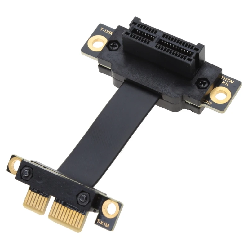 DN59 High-Speed PCIe 3.0 Extension Cable PCIE 1X to PCI-E 1X 90 Degree Angle Riser Adapter Cord - 5CM Length