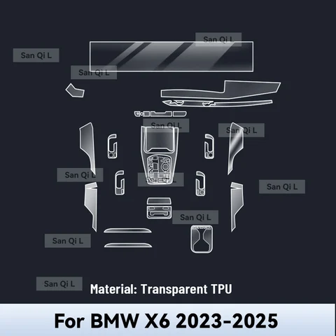 Для BMW X6 2023 2024 2025 ТПУ автомобильная навигационная пленка для экрана коробки передач защитная наклейка против царапин аксессуары для интерьера