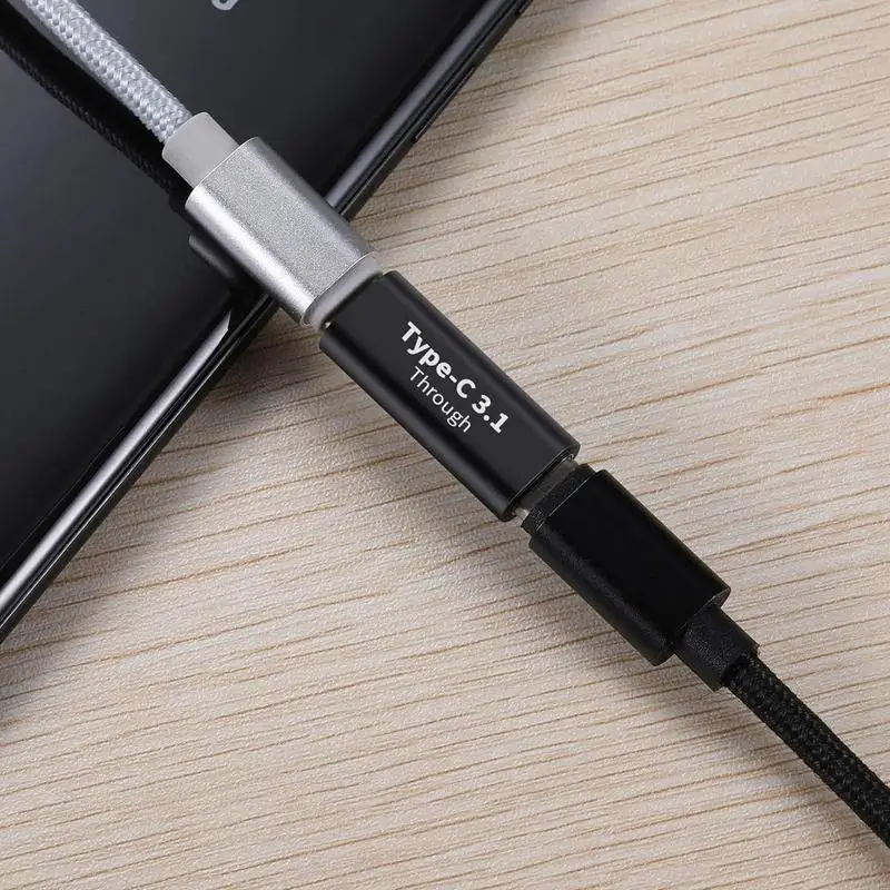 携帯電話およびタブレット用のUSBType-Cアダプター,高速充電,タイプC延長ケーブル,10gbbps