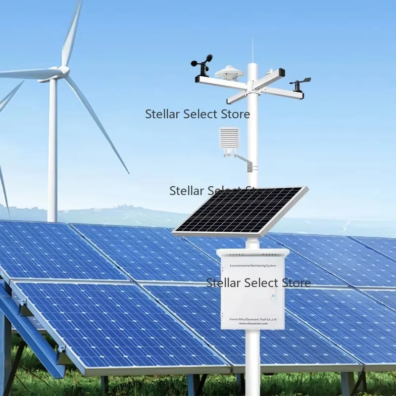 

RIKA RK900-01 4g Rs485 Профессиональная уличная скорость ветра Метеорологическая метеорологическая метеостанция Комплект для солнечной фотоэлектрической системы