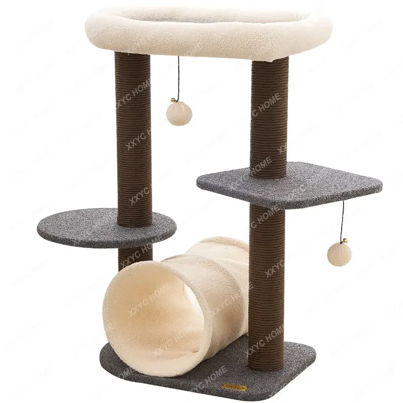 

Four Seasons Creative Small limbing Frame Cat Tree Integrated t Scratch Board Scratching Post Tunnel Grinding Claw