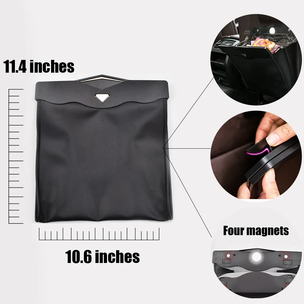 كيس قمامة السيارة المغناطيسي لـ Tesla Model Y S 3 2017-2019 2020 2021 2022 2023 المقعد الخلفي معلقة تخزين جيب الملحقات #2