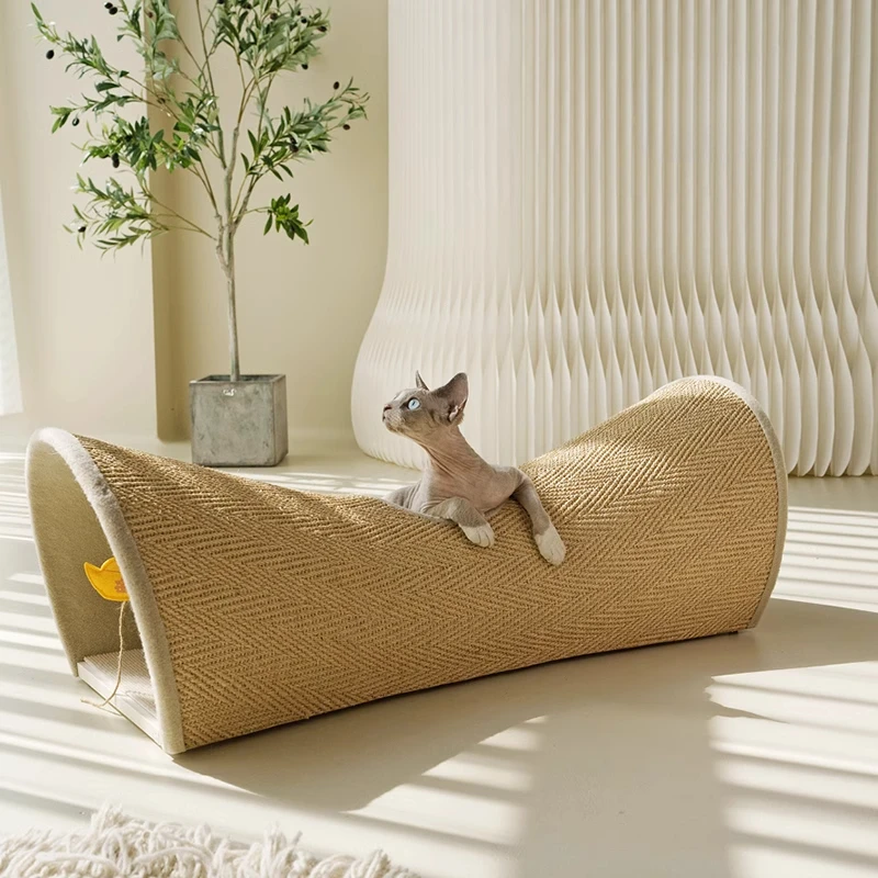 Yuanbao cat tunnel wooden sisal cat scratching board cat toy