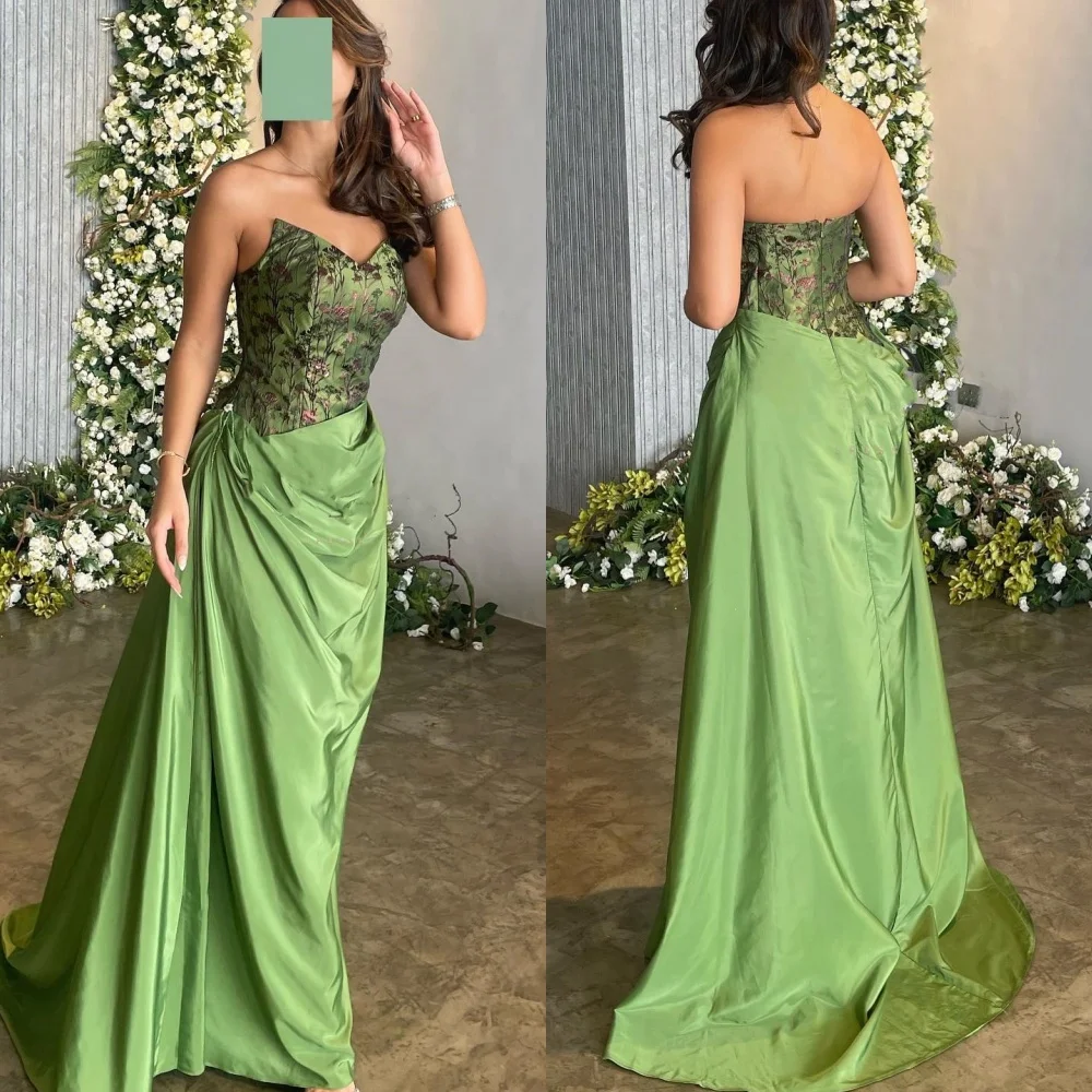 

Prom Dress Retro Sweetheart A-line Sweep/Brush Evening Rhinestone Satin 롱원피스 Sukienki Imprezowe Saudi Arabia