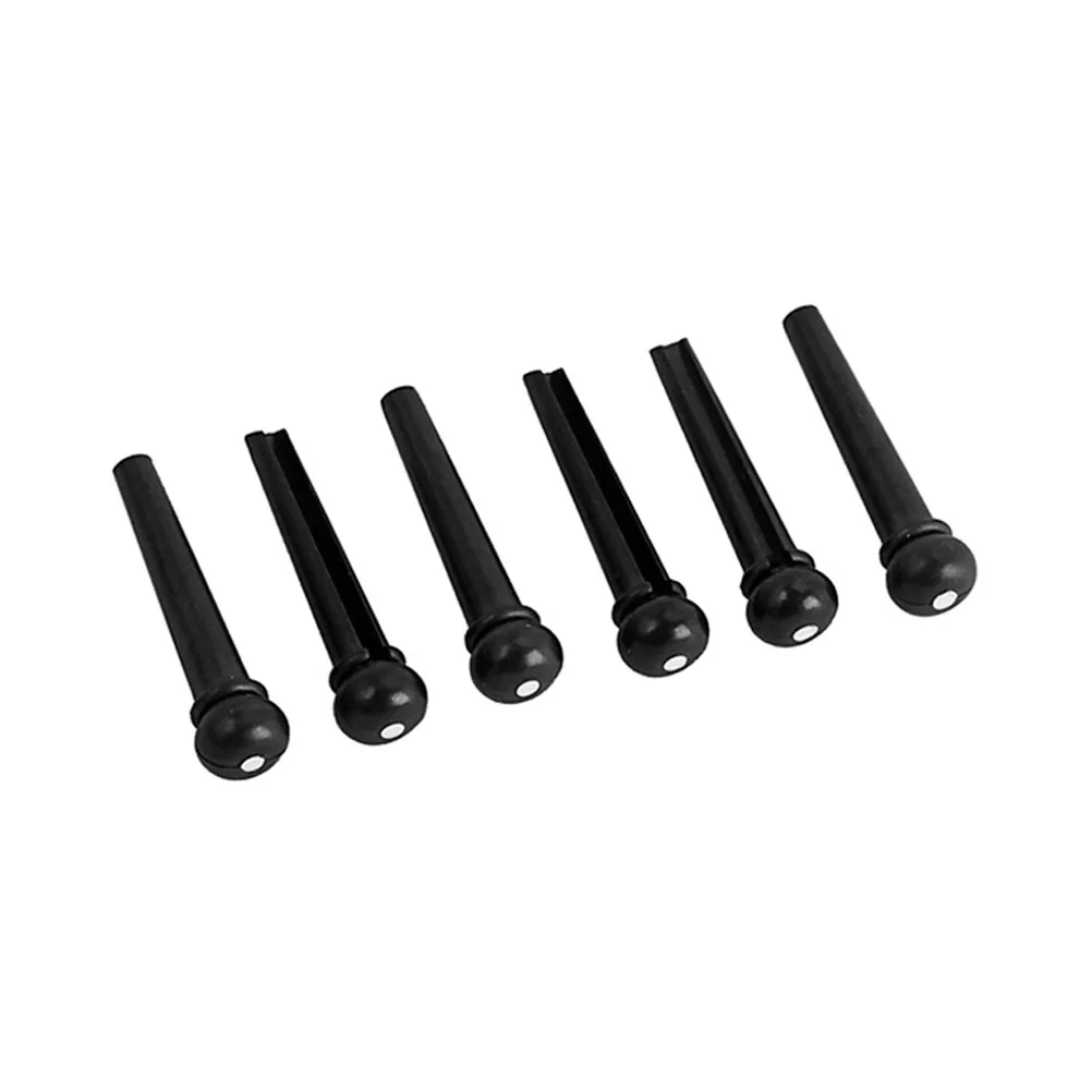 

6pcs Pins Pom Material For Acoustic Guitar String Replacement Tool Bass Bridge Pegs Folk Guitar Accessories
