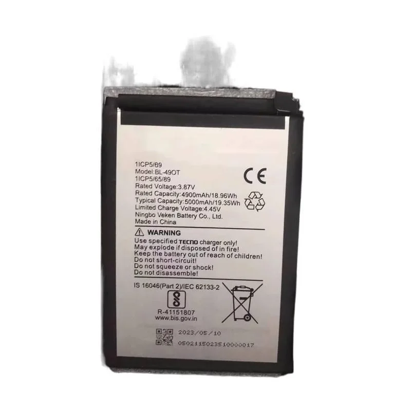 

Original New Battery 5000mAh BL-49OT For Tecno Camon 20, CK6, CK6n, Tecno Camon 20 Pro, CK7n Mobile Phone Batteries