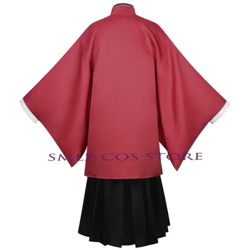 Disfraz de Cosplay de Anime Tsugikuni yoriachi, Kimono, uniformes rojos para Halloween, conjunto de Peluca de utilería