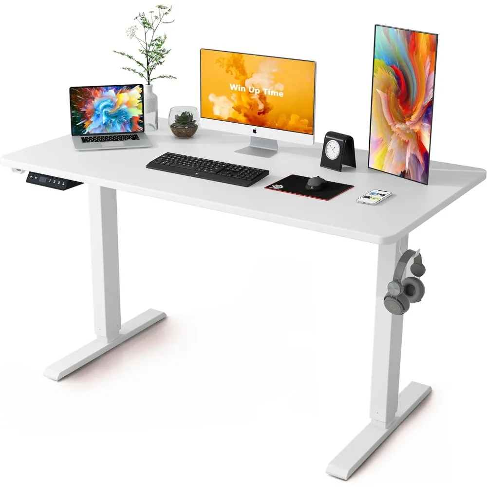 

Whole Piece Standing Desk, 48 x 24 in, Electric, 176 lbs Capacity, Adjustable Height Desk for Home & Office, White