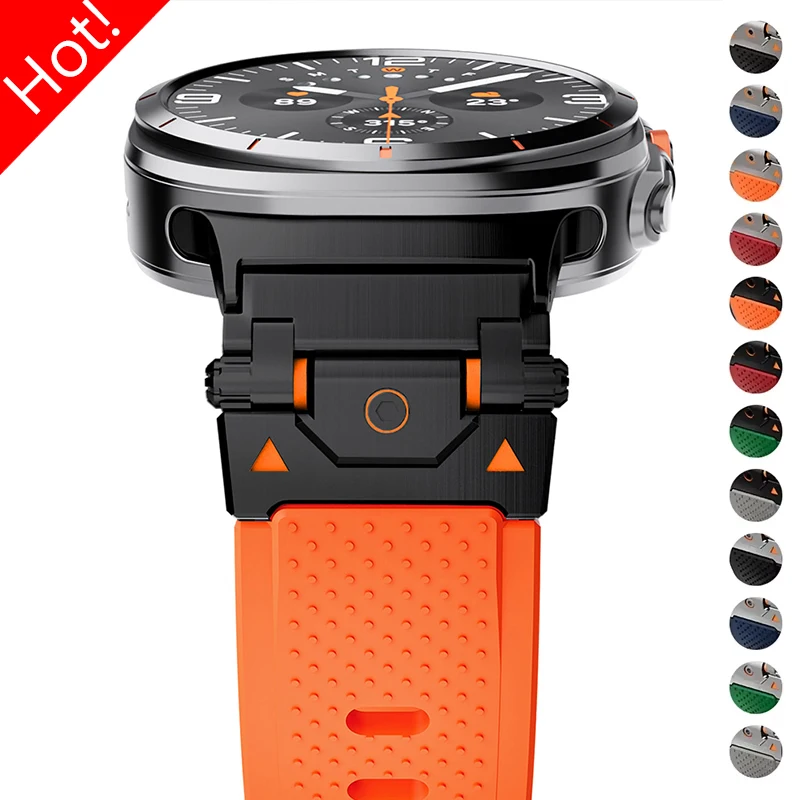 

Силиконовый ремешок без зазоров для Samsung Galaxy Watch 7 Ultra 47 мм, спортивный мягкий браслет для Galaxy Watch 7 Ultra, резиновый браслет