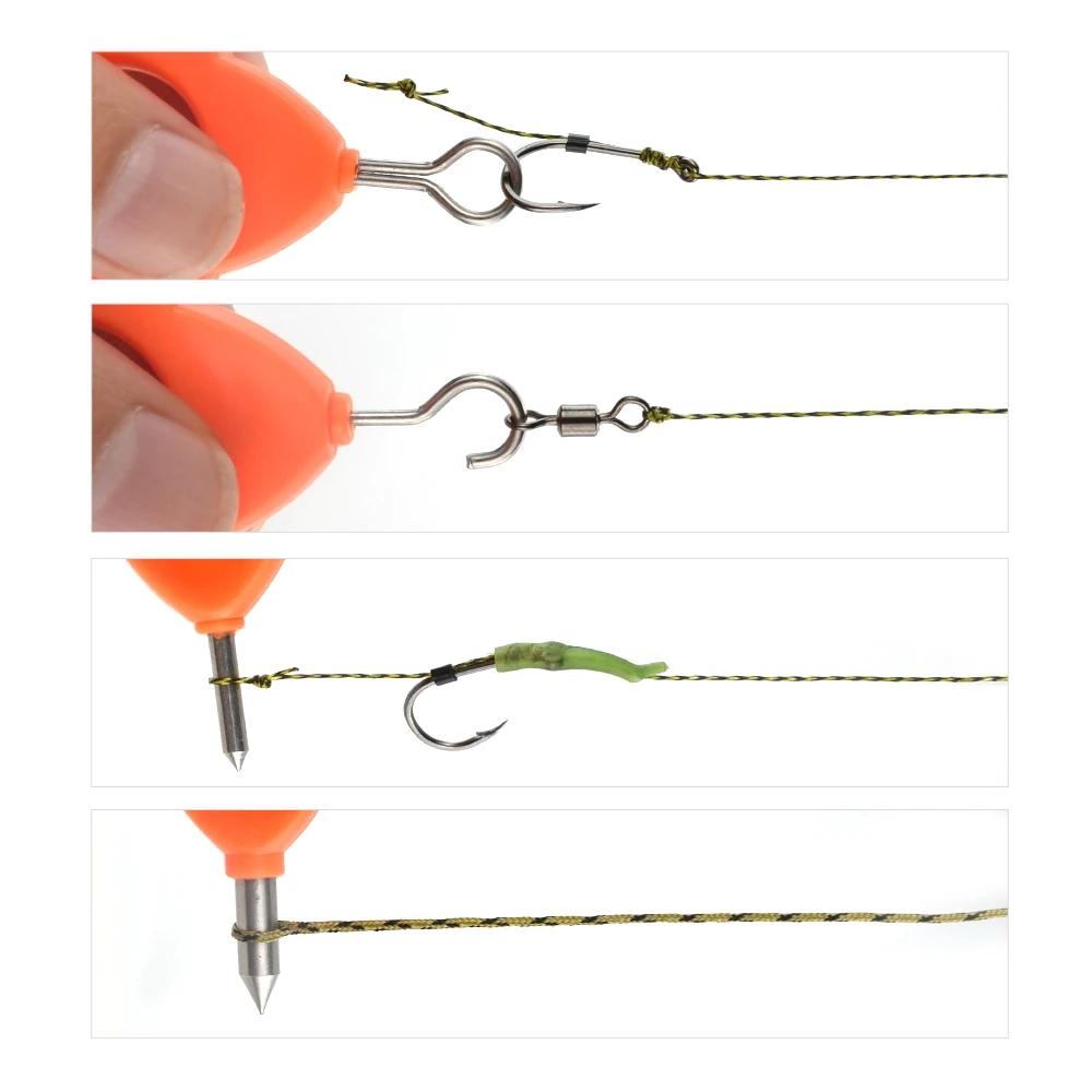 4 in 1 Puller Line Tool Fishing Line Knotting Knot Tool for Carp Rig D Rig Making Multi-purpose Portable Knotter Tool