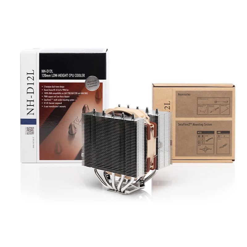 Imagem -05 - Noctua Nh-d12l Dual Tower Heat Pipe Cobre Inferior Cpu ar Resfriamento Dissipador 4pin Pwm Silencioso Intel Lga1700 1200 115x 2011 Am4 Am5