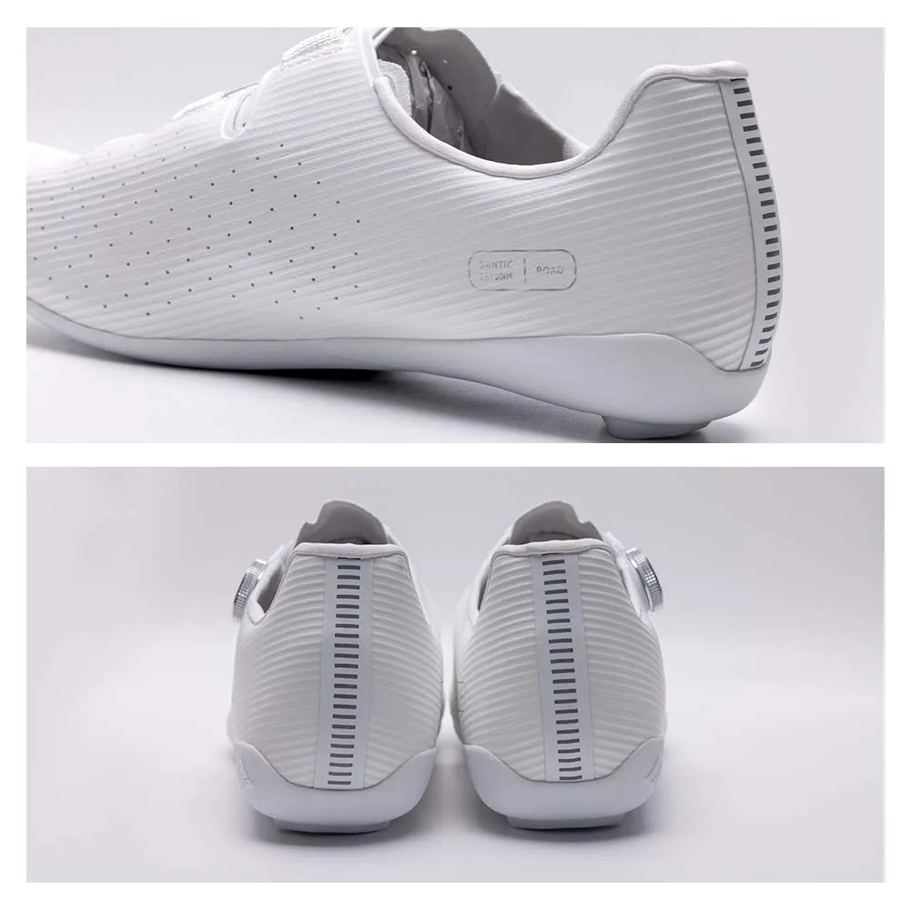 Santic Cycling Shoes Men Carbon Fiber Outsole Road Bike Shoes Women Breathable ATOP Reel Knob Lacing System WZS24043