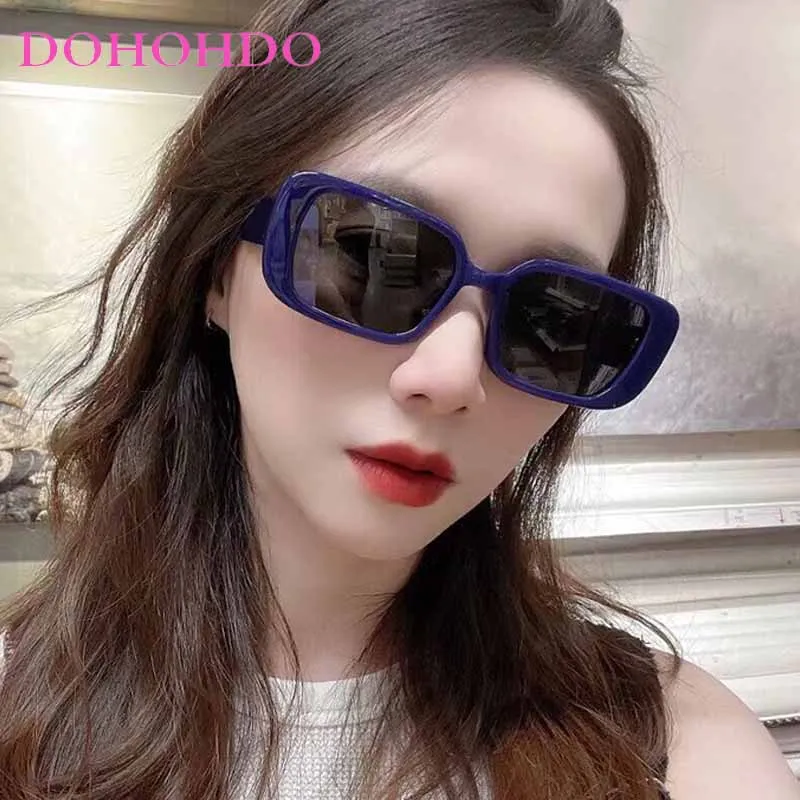 

DOHOHDO Fashion Men's And Women's Sunglasses Luxury Brand Design Rectangle Frame Sports Street Photography Retro Glasses UV400