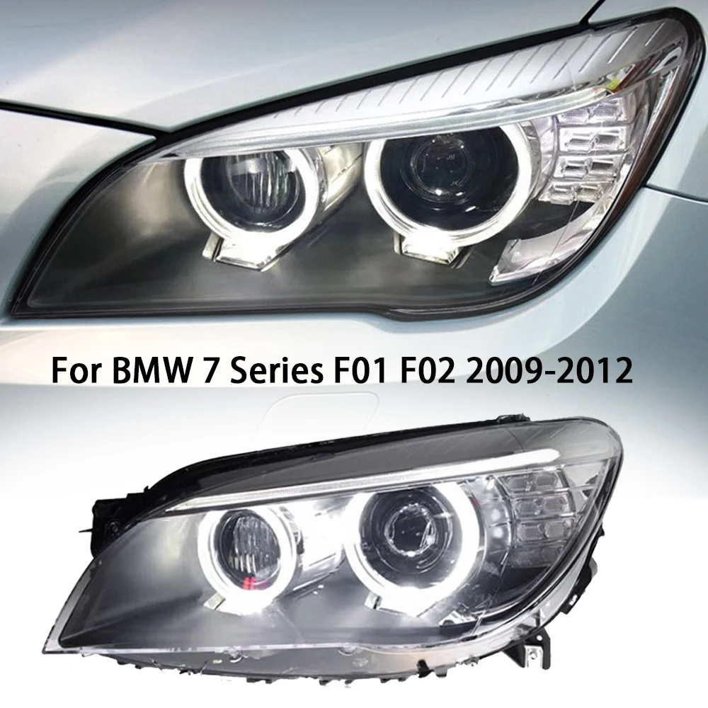 2pc LED Headlights For BMW F01 F02 LED Headlight 2009-2012 Headlights F02 7 Series DRL Turn Signal High Beam Angel Eye Projector