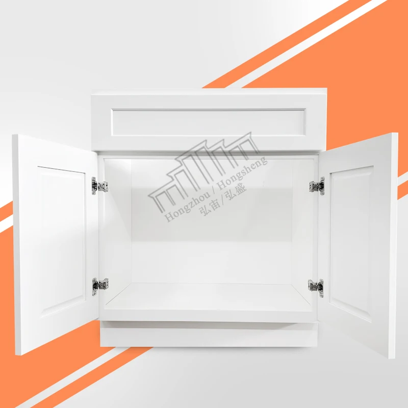 ElegantWooden White Shaker Bathroom Vanity Cabinet Stock for Apartment Renovations W36