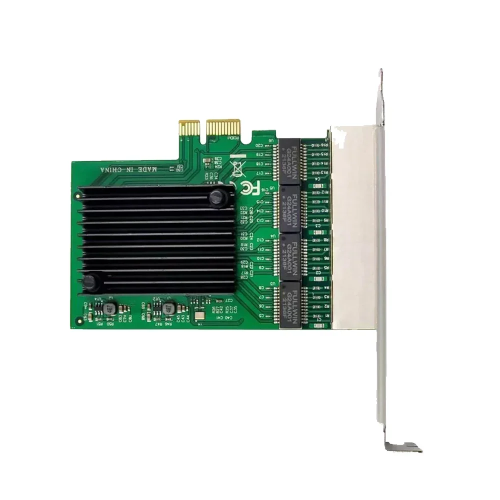 Network Adapter Card Desktop PCI-E To 4-port Gigabit Ethernet Card Server 1000M Ethernet Port RTL8111 Chip