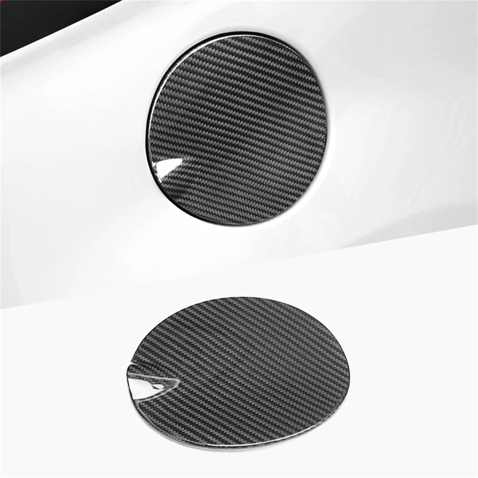 

Carbon Fiber Exterior Car Fuel Tank Cap Decorative Trim Cover Sticker For Fiat 500 Abarth 595 2012-2019