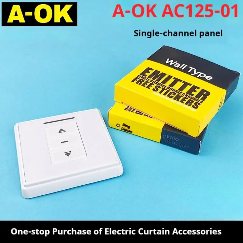 

Smart Home A-OK Electric Curtain Motor Roller Shade AC126-01 Dual Channel 2 Way 86 Panel for Home Automation System