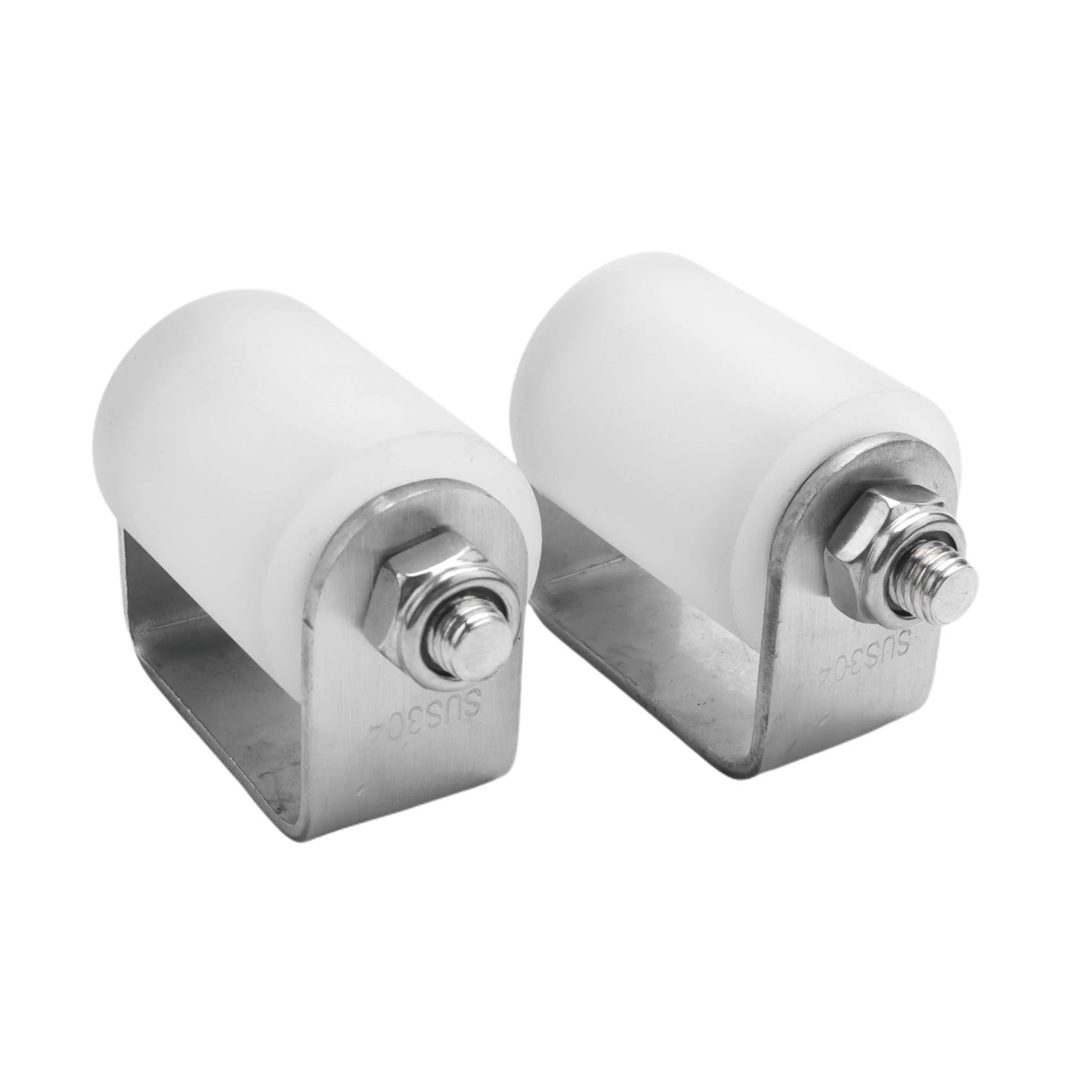 

2Pcs Slide Gate Guide Roller 3 Inches Hard Nylon Sliding Rolling Gates Guider Heavy Duty Ball Bearing Side Roller