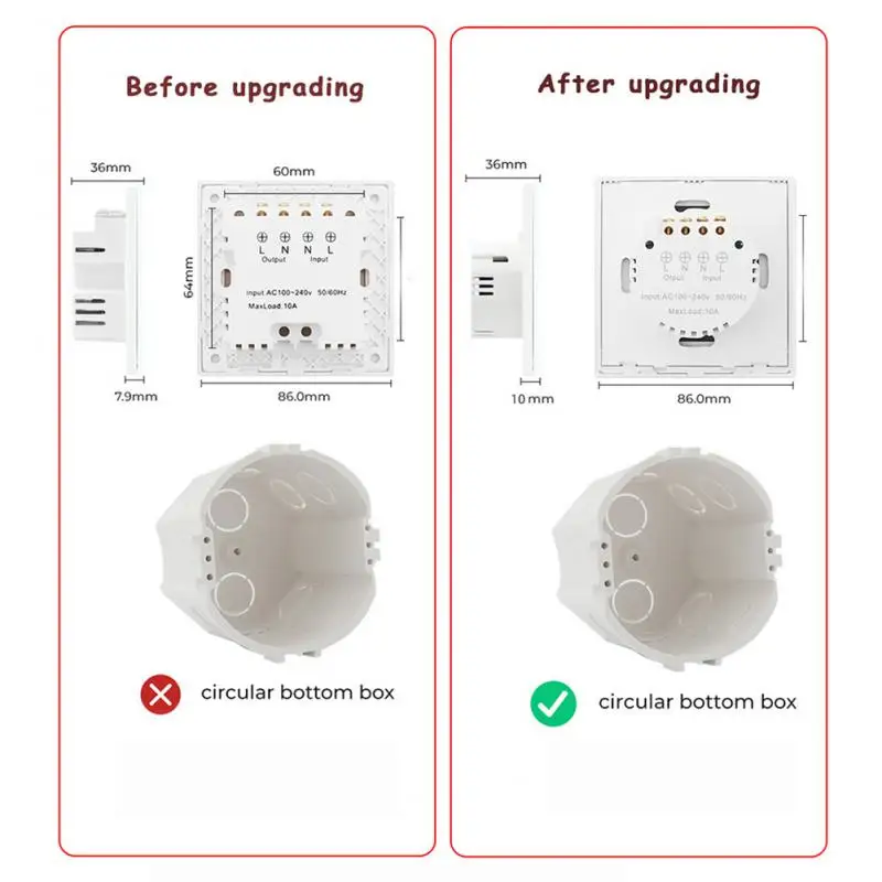 1~5PCS CoRui Smart IR Wall Light Switch With Infrared Sensor Panel Switch EU 10A 90-250V Neutral Wire Needed Smart Home No Touch